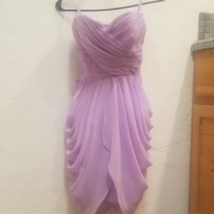 Strapless Purple Dress